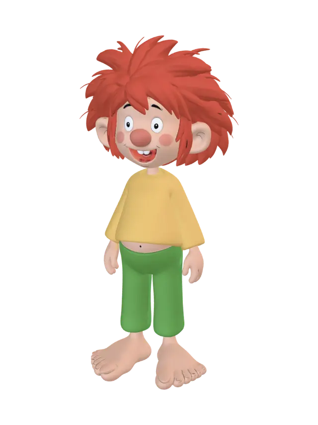 Modello 3D Pumuckl Green Pants 3D - Rosycheeks, generato dall’IA