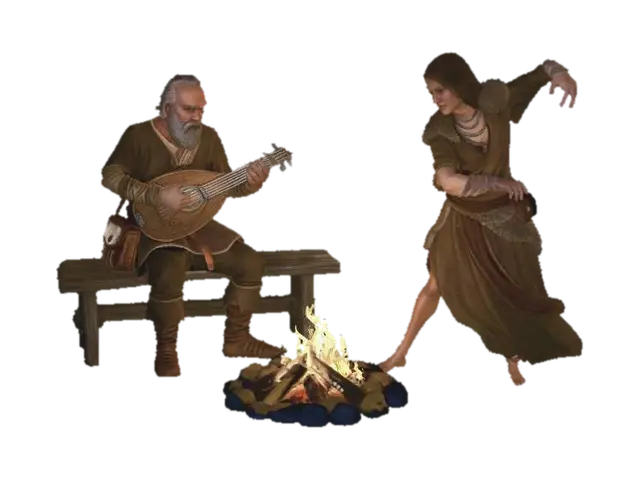 Campfire Serenade 3D model, vytvořený pomocí AI