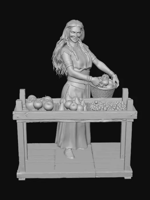 3D model for Apple Cart Vendor