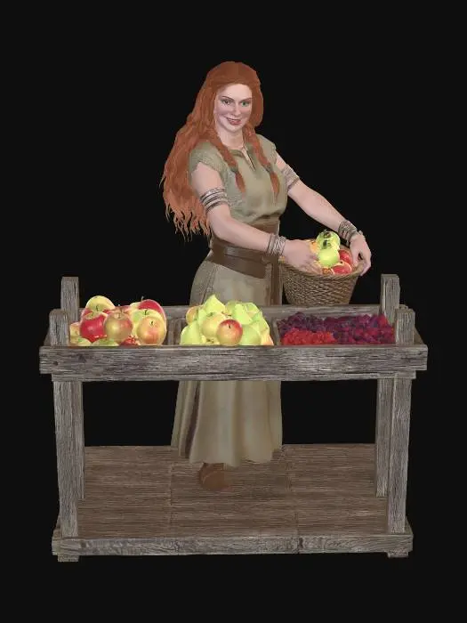 3D model for Apple Cart Vendor