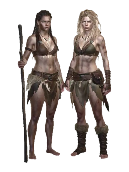 Primal Sisters - Duo 3D model, vytvořený pomocí AI