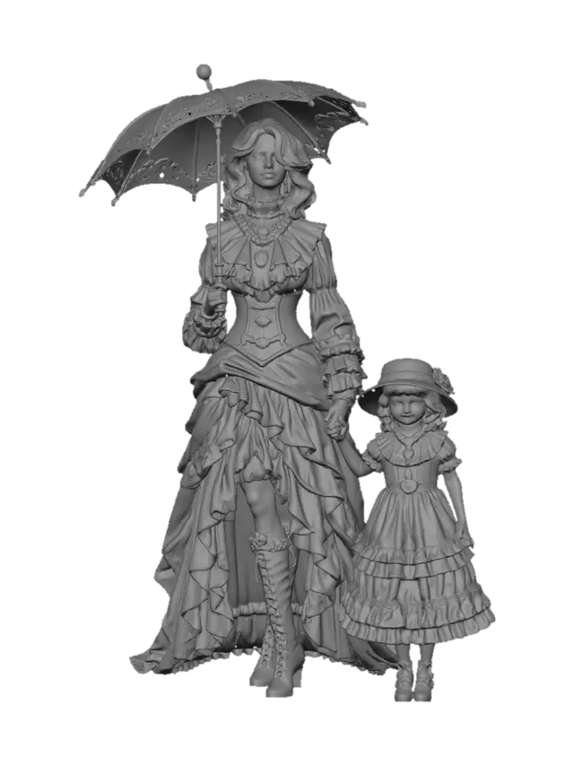 3D model for Elegance in Lace and Parasol