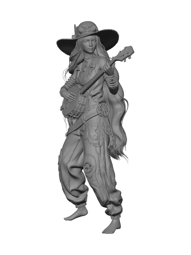3D model for Steampunk Banjo Maiden