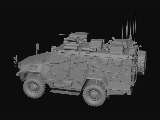 3D model for Desert Camouflage Armored Vehicle