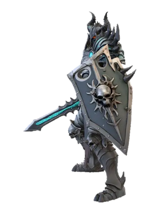 Dark Sentinel of the Abyss - Warriors 3D model, vytvořený pomocí AI