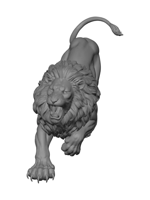 3D model for Charging Lion