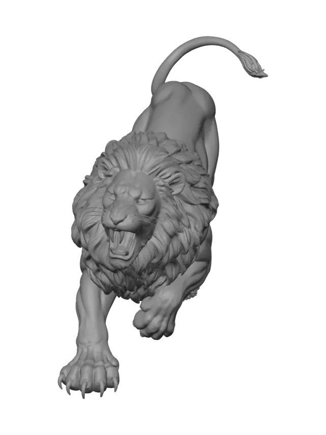 3D model for Charging Lion