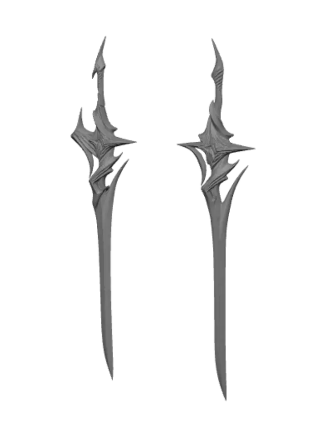 3D model for Version 0.5: Crimson Twin Swords