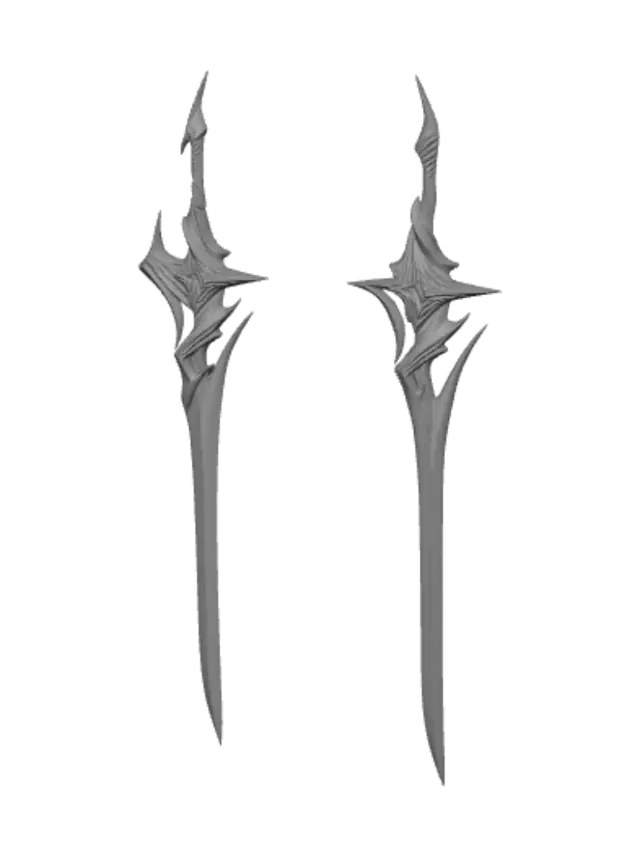 3D model for Version 0.5: Crimson Twin Swords