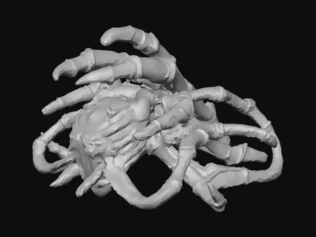 3D model for multiple detailed alien bones