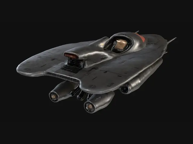 3D model for sci fi  hoverbike separated parts