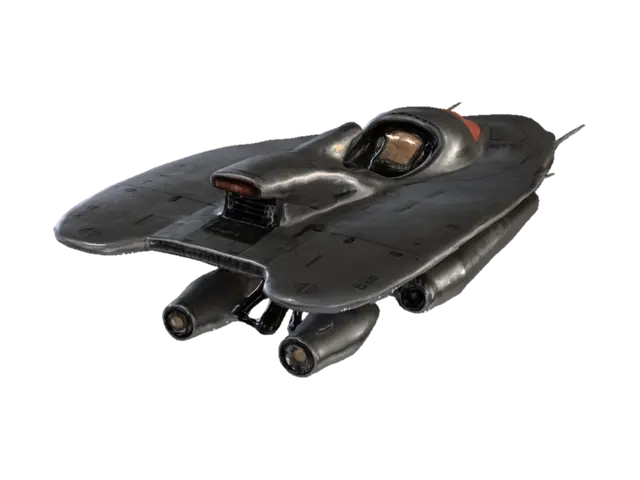 3D model for sci fi  hoverbike separated parts
