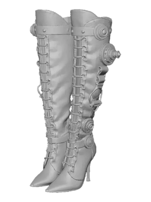3D model for Steampunk Markwoman Pluderhose Thigh-High Boots