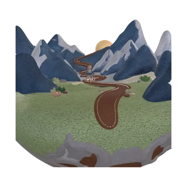 3D model for Winding Road Through the Blue Mountains