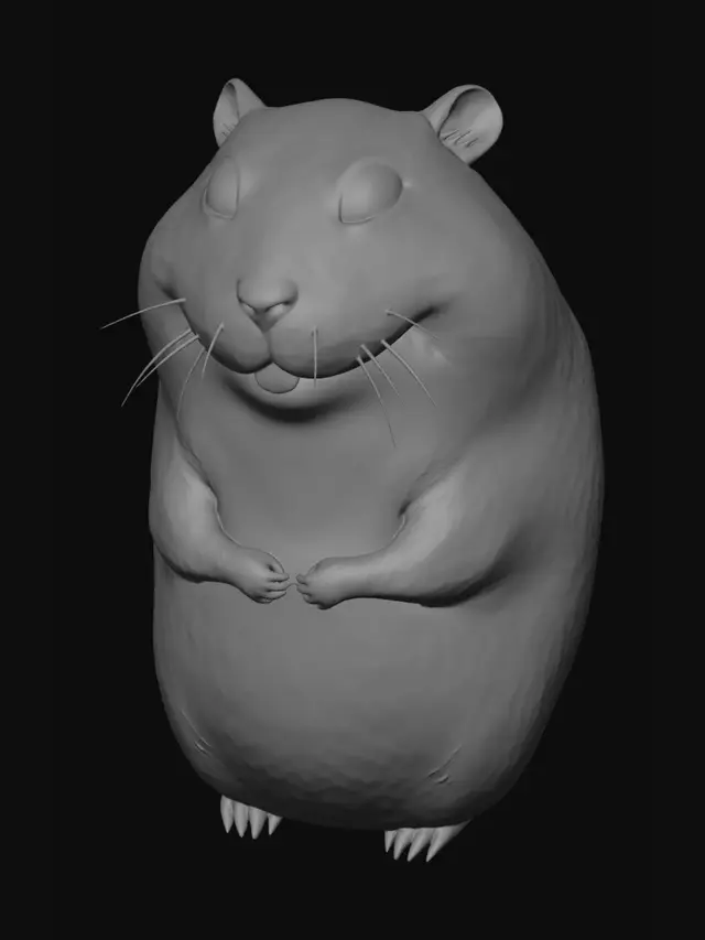 3D model for Whiskers the Hamster