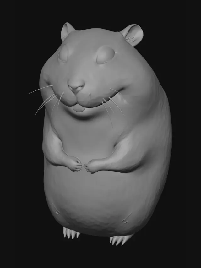 3D model for Whiskers the Hamster