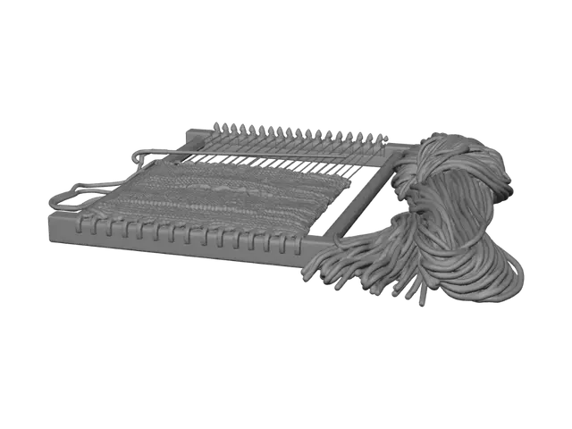 3D model for Rainbow Striped Frame Loom Weaving