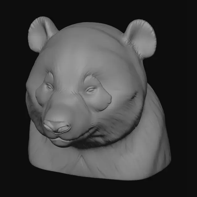 3D model for Panda Among Leaves