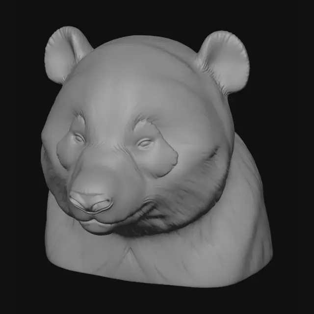 3D model for Panda Among Leaves
