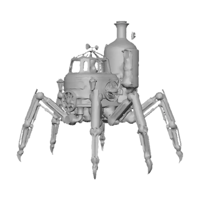 3D model for a steampunk hexapod spider robot