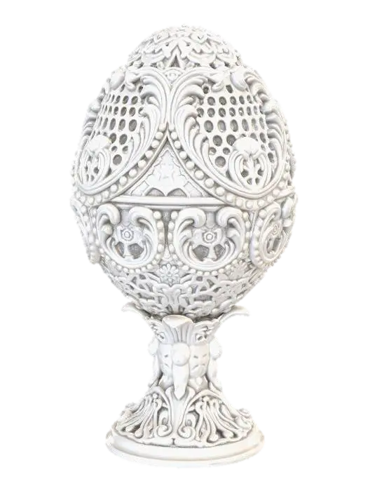 3D model for Ivory Filigree Egg on Pedestal, #EasterEgg2026#