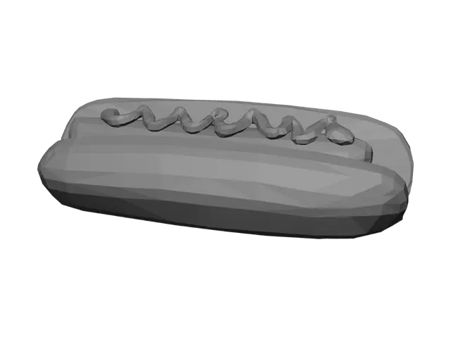 3D model for Hot Dog with Mustard