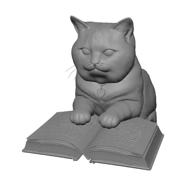 3D model for Bookish Orange Cat