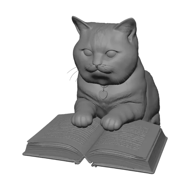 3D model for Bookish Orange Cat