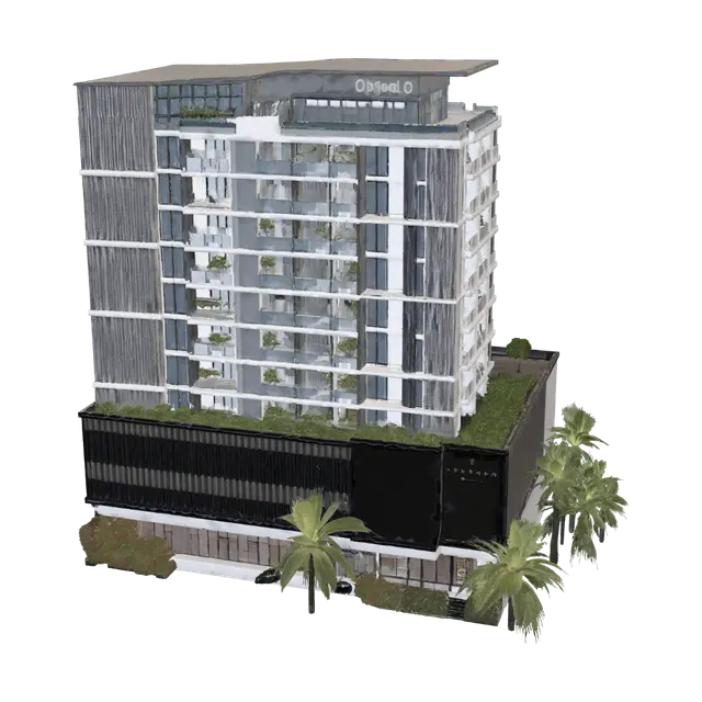 3D model for Modern Urban Residence Tower