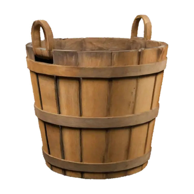wooden bucket - Household 3D model, AI generated