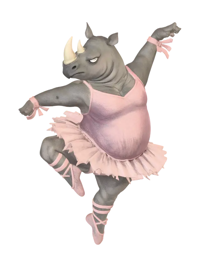 The Dancing Queen - Pointe 3D model, vytvořený pomocí AI