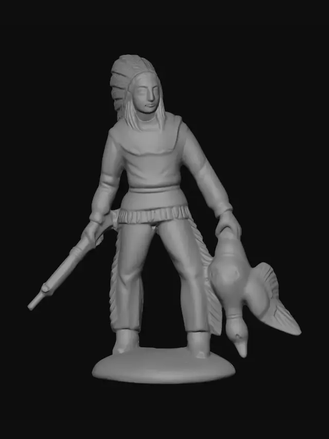 3D model for Desert Warrior Figurine
