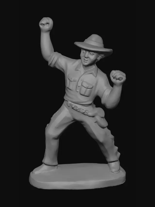 3D model for Cowboy with Raised Arm