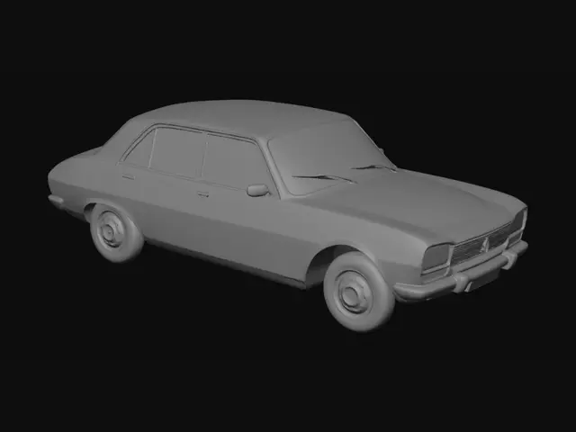 3D model for Rusty Vintage Sedan on a Weathered Street