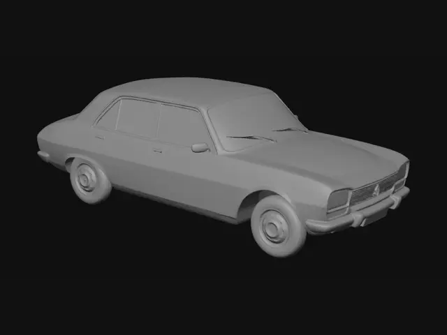 3D model for Rusty Vintage Sedan on a Weathered Street