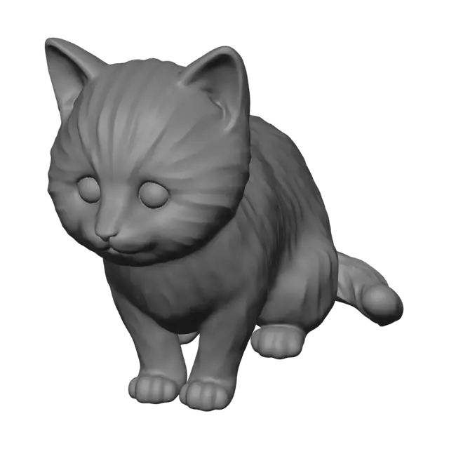 3D model for Dimensions of a Cute Kitten