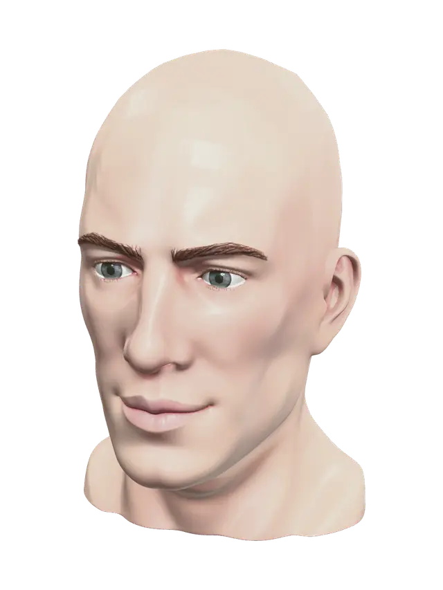 3D model for Weathered Male Face