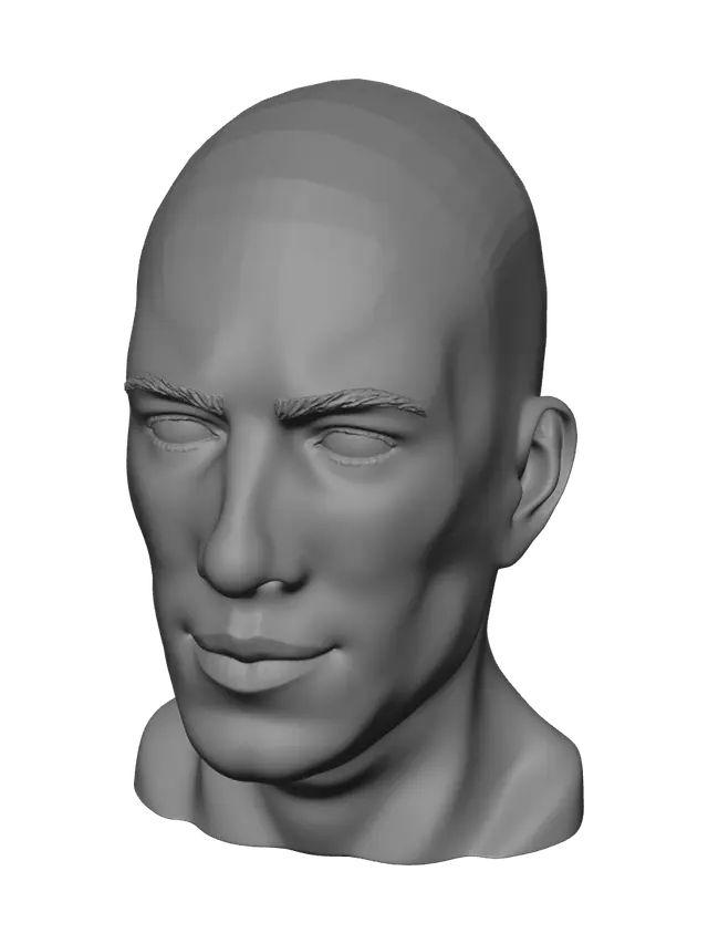 3D model for Weathered Male Face