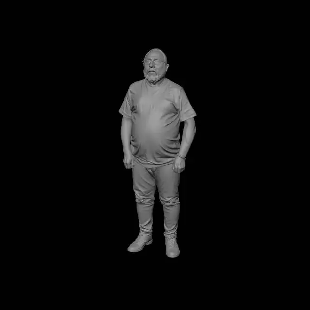 3D model for Gentleman in a Red Shirt