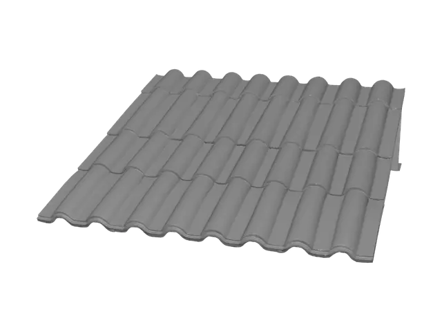 3D model for Terracotta Roof Tile Pattern