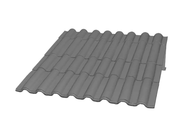 3D model for Terracotta Roof Tile Pattern