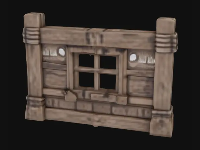 3D model for Windowed wooden gate