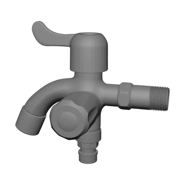 3D model for Diverter faucet with hose connector