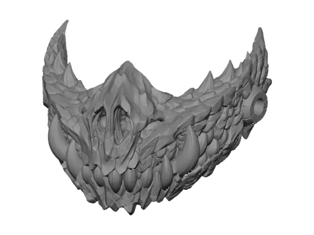 3D model for Velkar Mandíbula con nariz - Versión cerrada