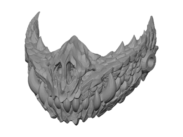 3D model for Velkar Mandíbula con nariz - Versión cerrada