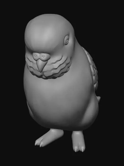 3D model for Emerald Parrot Portrait