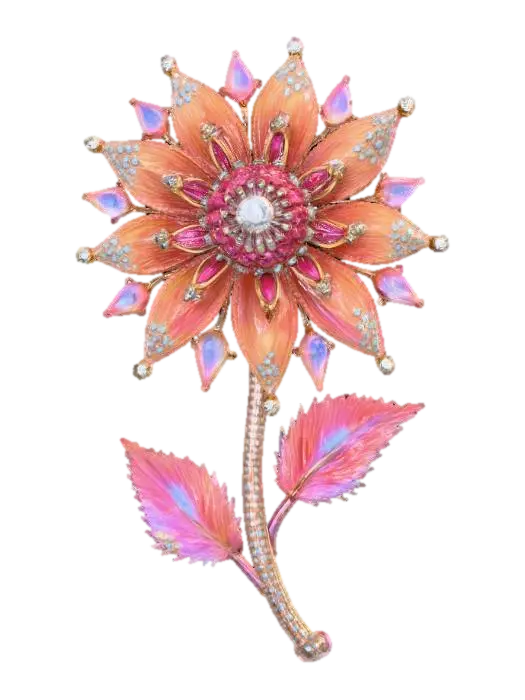 3D model for highly detailed, photorealistic jeweled flower