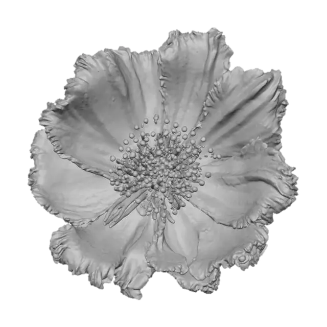 3D model for highly detailed, photorealistic jeweled flower