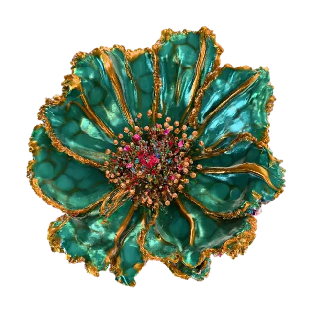 3D model for highly detailed, photorealistic jeweled flower