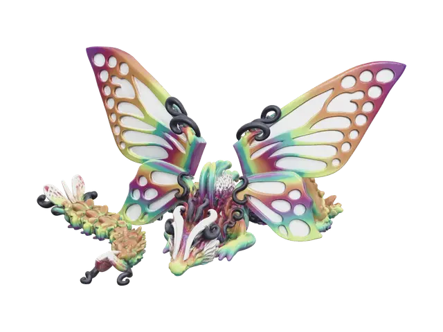 Stylized Feydragon - Fey 3D model, vytvořený pomocí AI